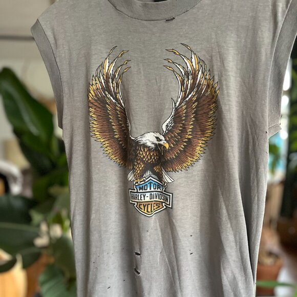 Vintage Harley-Davidson Niagara Frontier Cutoff Tee - Picture 2 of 5